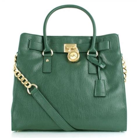 michael kors hamilton large soft leather forest green|michael kors hamilton tote bag.